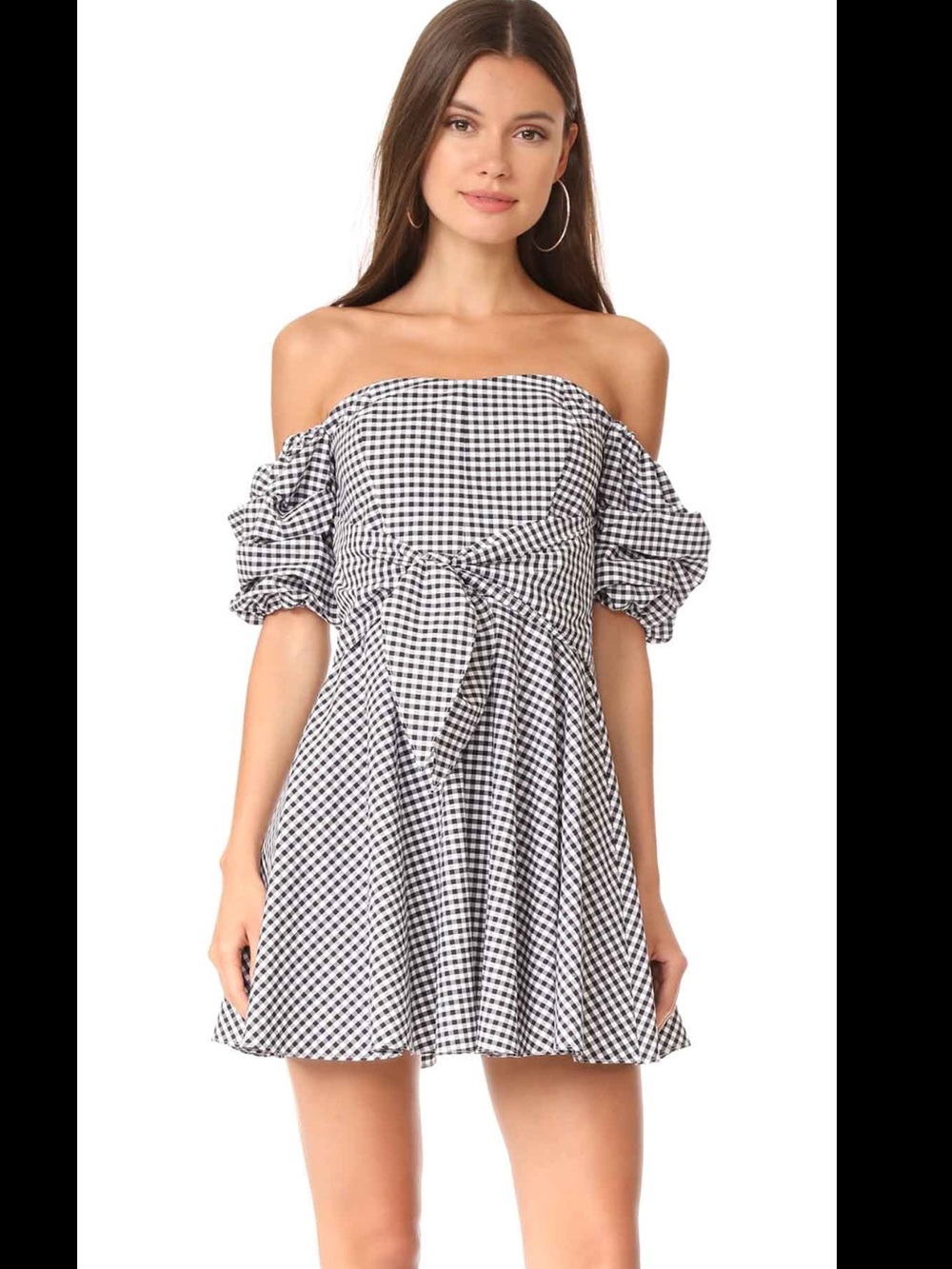 Amanda Uprichard Black and White Gingham Mini Dress - Picture 9 of 9